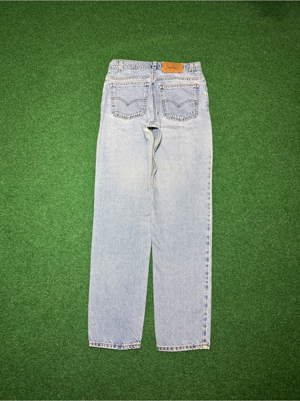 Levis 950 Jeans Relaxed Taper Womens 9 Jr 30x30 Vintage 90s Light Wash White Tab